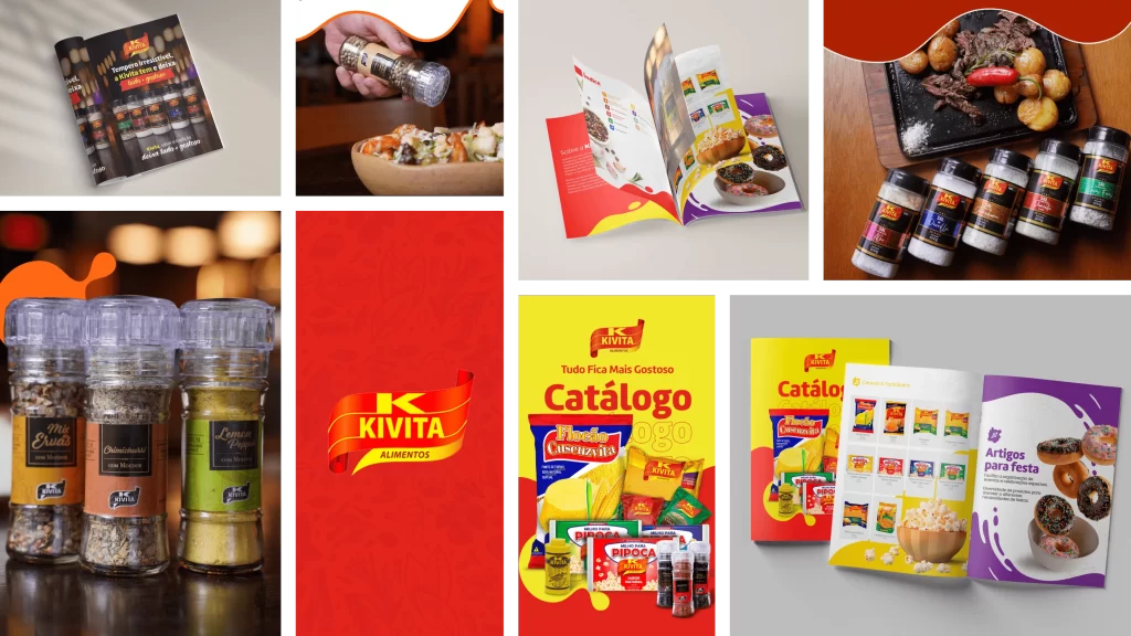 Catálogo de produtos da coleção de packging da Kivita.